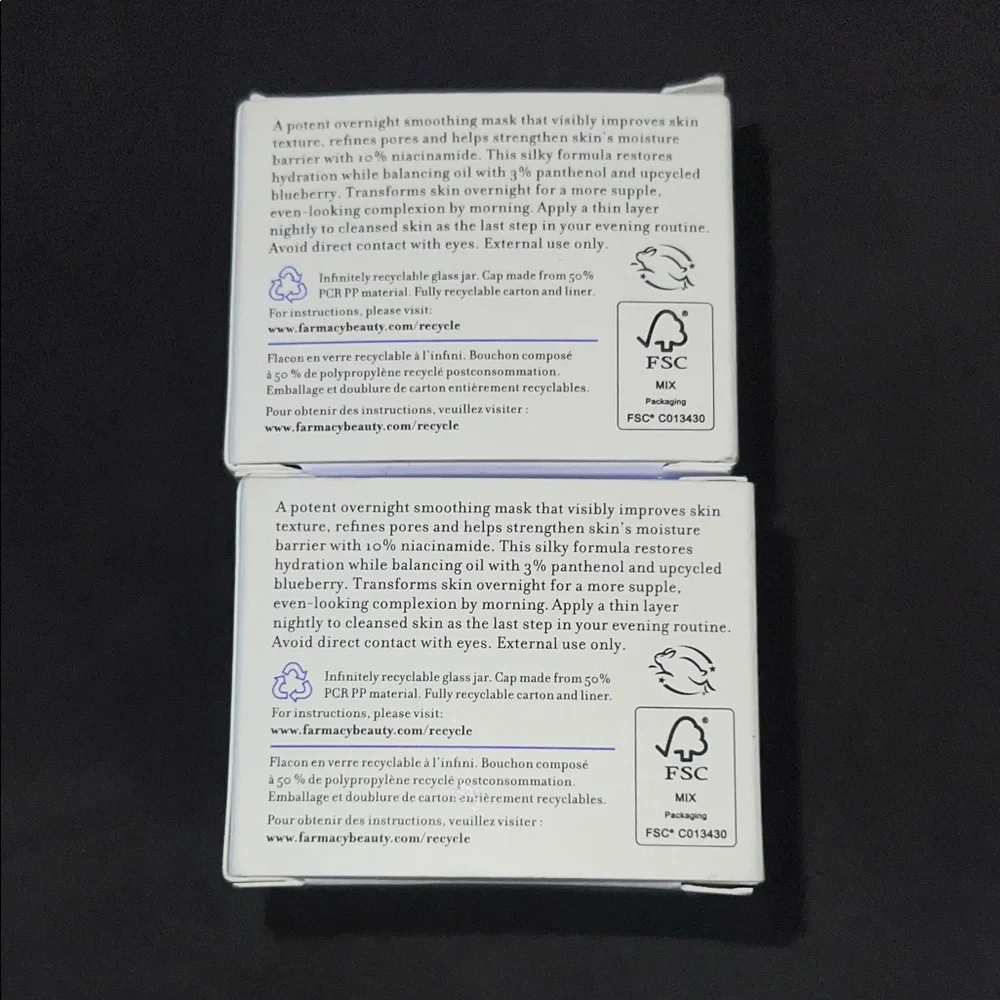 Farmacy 10% Niacinamide Night Mask — 2x NEW
